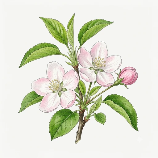 watercolor — Apple Blossom