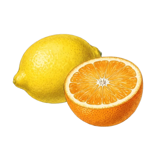 watercolor — Citrus Fruit