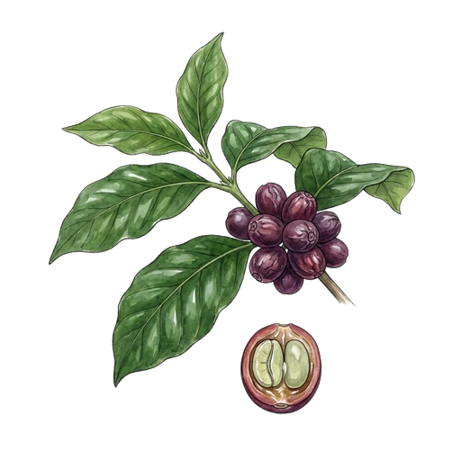 watercolor — Coffee Cherry