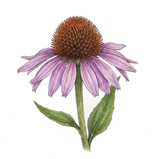 watercolor — Echinacea