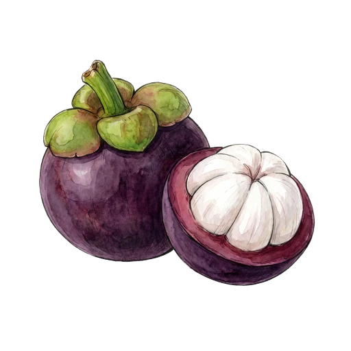 watercolor — Mangosteen