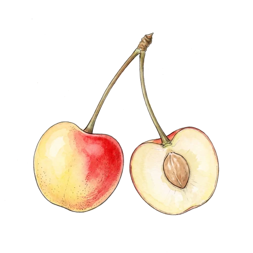 watercolor — Rainier Cherry