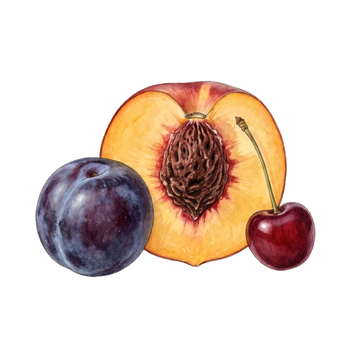 watercolor — Stone Fruit